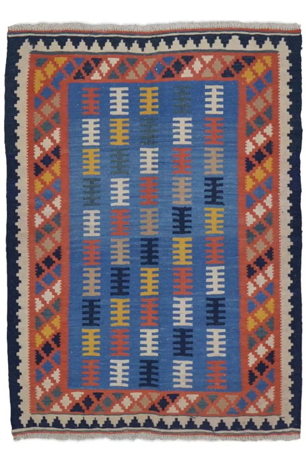 Kilim Qashqai - Multicolor 802427 142x105cm - German Carpet Shop