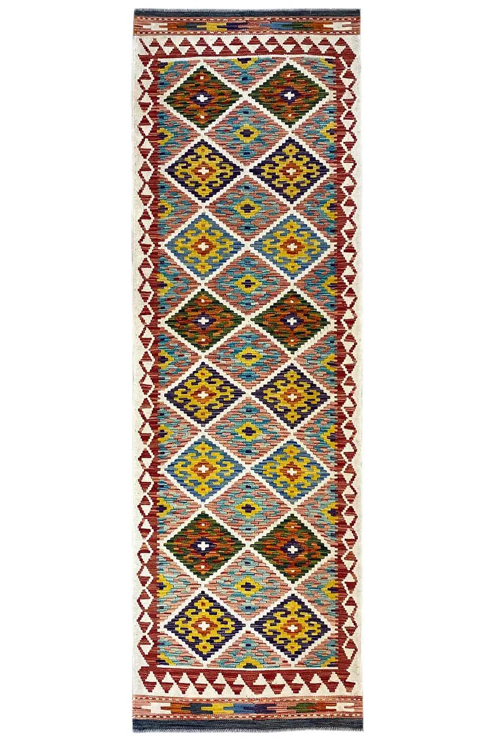 Kelim Afghan Läufer - (299x82cm) - German Carpet Shop