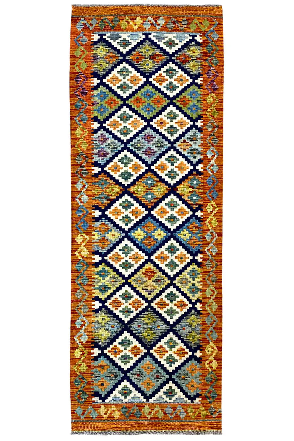 Kelim Afghan Läufer - (204x64cm) - German Carpet Shop