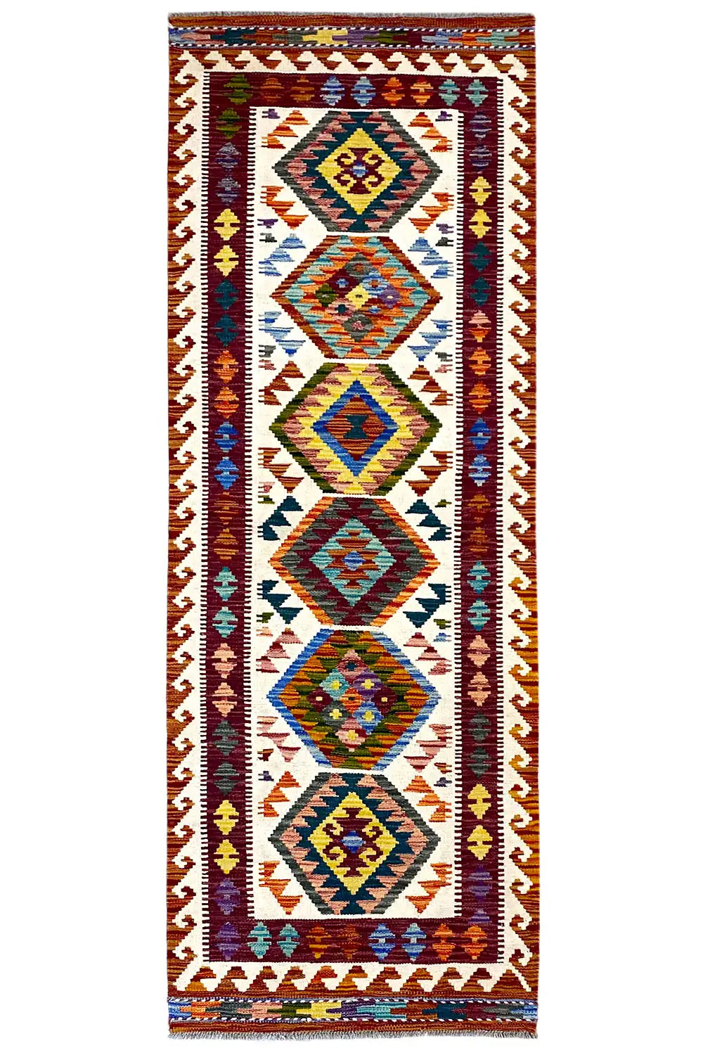 Kelim Afghan Läufer - (198x64cm) - German Carpet Shop