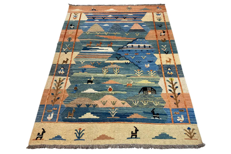 Kilim Qashqai  - 605615 (194x153cm) - German Carpet Shop