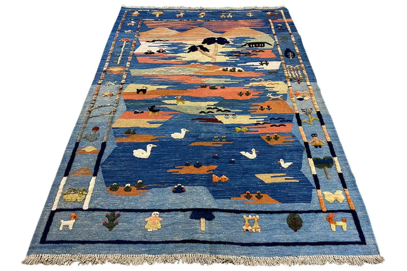 Kilim Qashqai  - 301891 (194x135cm) - German Carpet Shop
