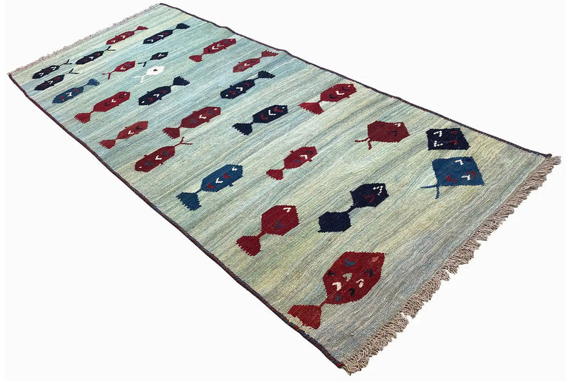 Kelim Qashqai Läufer - (224x94cm) - German Carpet Shop