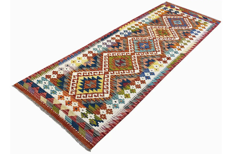 Kelim Afghan Läufer - (192x64cm) - German Carpet Shop