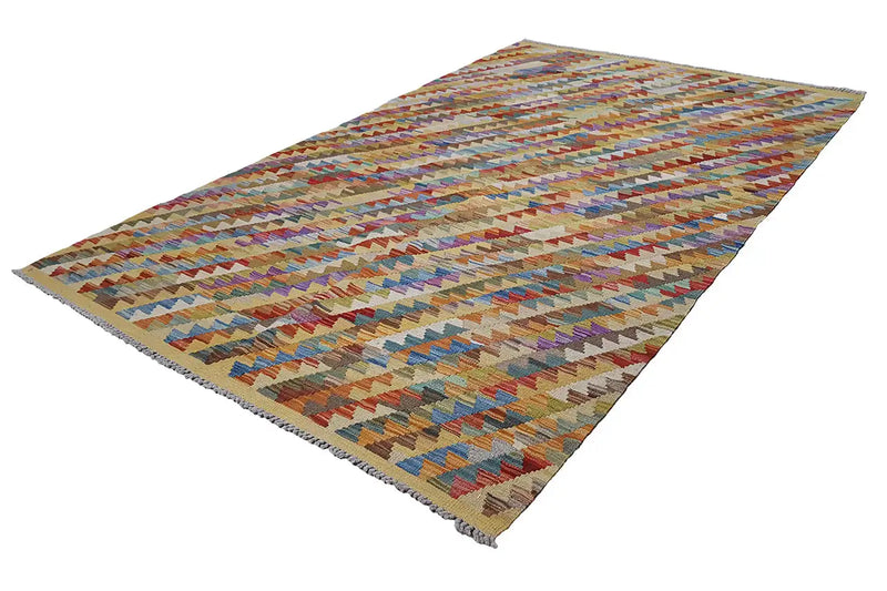 Kelim Afghan- 4215060 (198x131cm) - German Carpet Shop