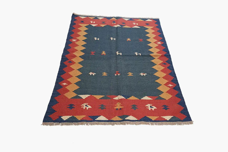 Kilim Qashqai - 13159 (151x105cm) - German Carpet Shop