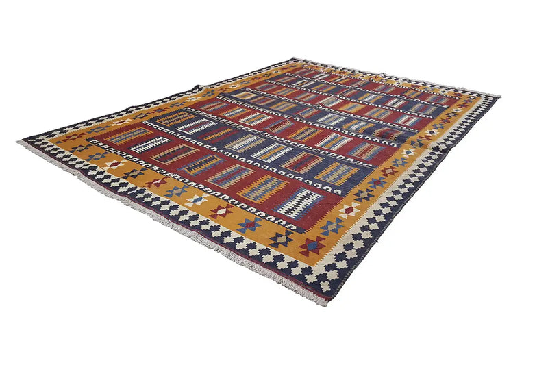 Kilim Qashqai  - 802405 (253x163cm) - German Carpet Shop
