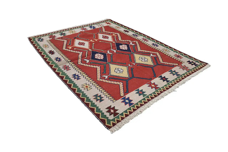 Kilim Qashqai - Multicolor 802429 143x107cm - German Carpet Shop