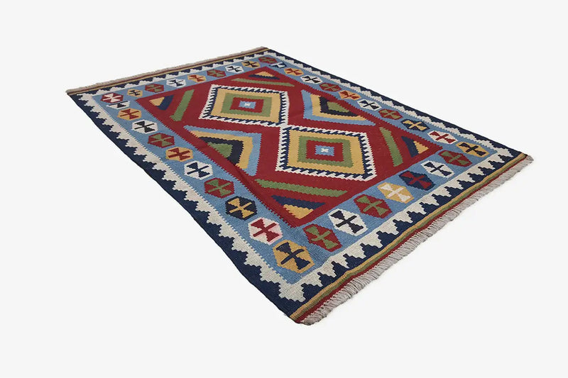 Kilim Qashqai - Multicolor 10PL 147x103cm - German Carpet Shop