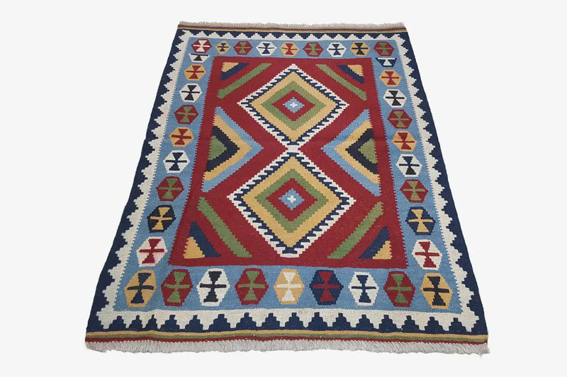 Kilim Qashqai - Multicolor 10PL 147x103cm - German Carpet Shop