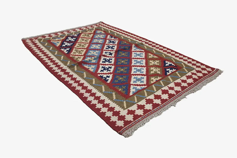 Kilim Qashqai - Multicolor 13PL 148x98cm - German Carpet Shop