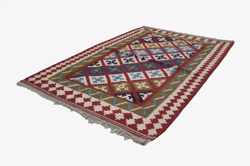 Kilim Qashqai - Multicolor 13PL 148x98cm - German Carpet Shop
