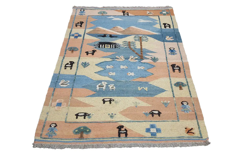 Kilim Qashqai  - 605614 (150x102cm) - German Carpet Shop