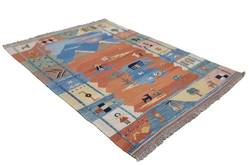 Kilim Qashqai  - 800590 (148x107cm) - German Carpet Shop