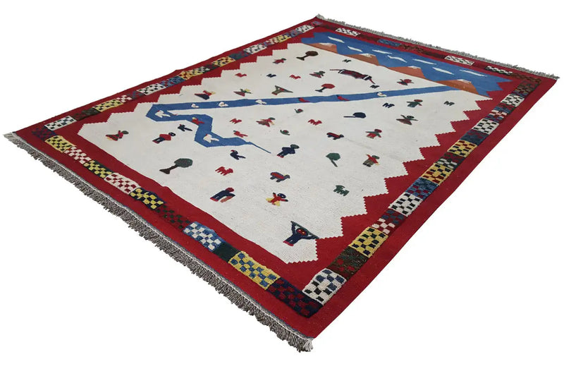 Kilim Qashqai - 906611 (112x80cm) - German Carpet Shop