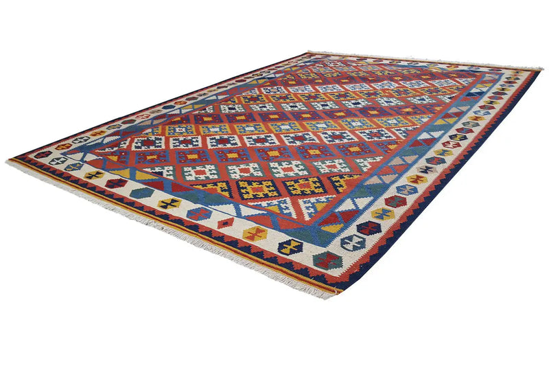 Kilim Qashqai  - 307036 (249x180cm) - German Carpet Shop