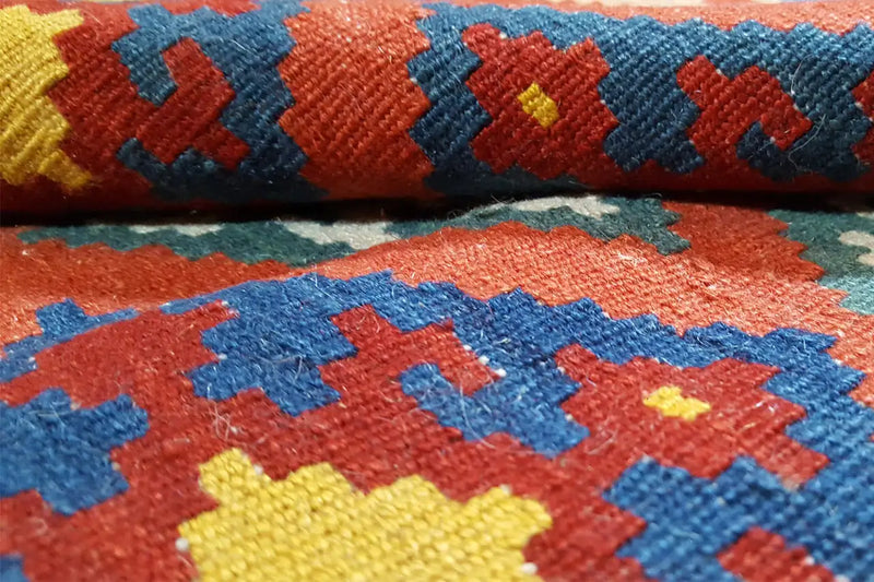 Kilim Qashqai  - 307036 (249x180cm) - German Carpet Shop