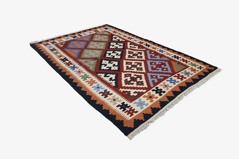 Kilim Qashqai - Multicolor 5PL 145x97cm - German Carpet Shop